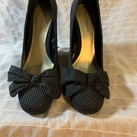Ann Marino Polka dot block heel platform heels - Picture 11 of 11
